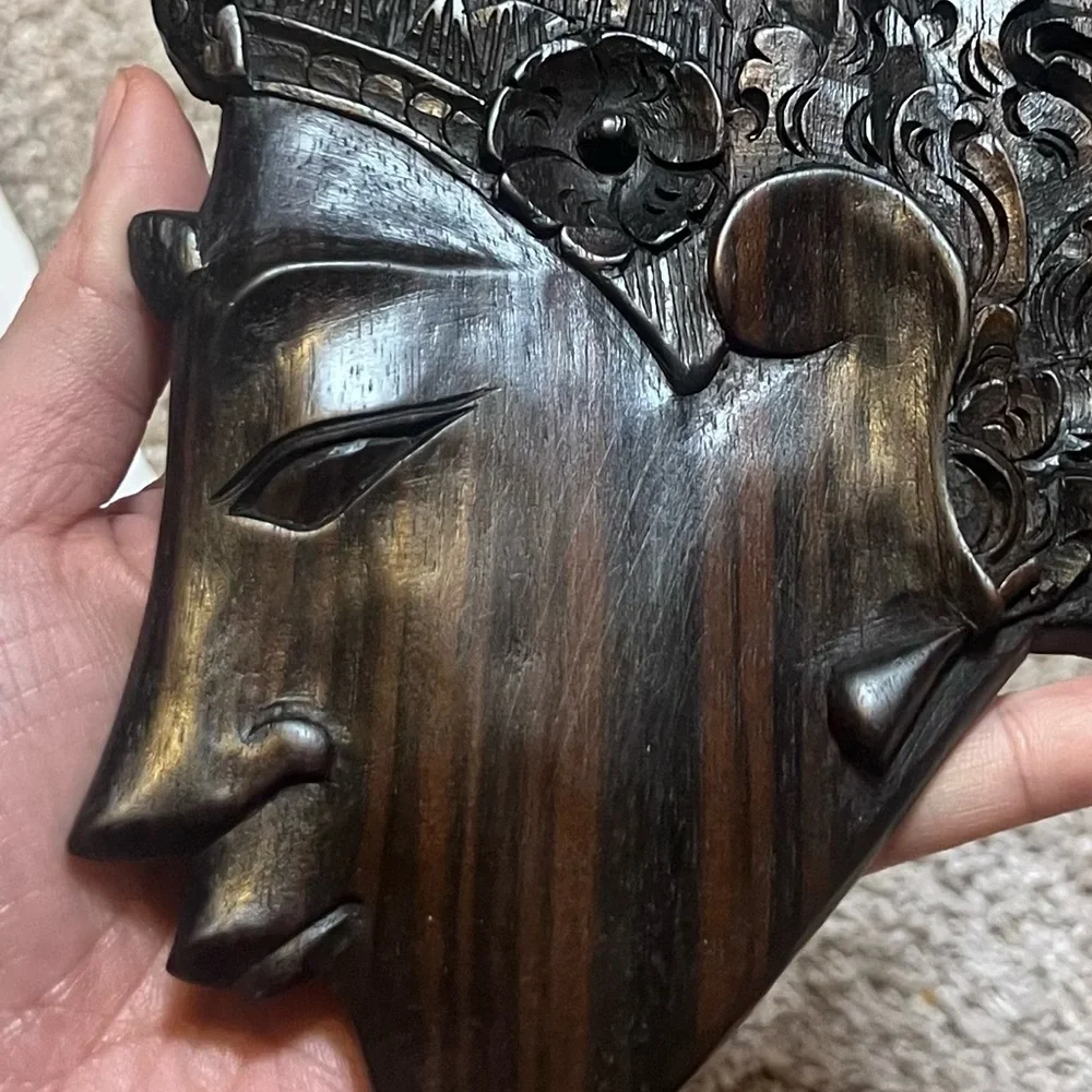 Balinese Intricately Carved Wooden Wall Art